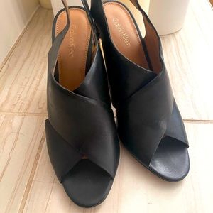 Beautiful Calvin Klein open toe Karel sandals, only used once in great condition